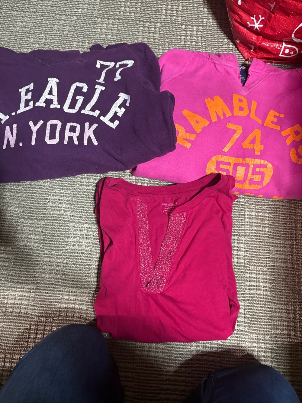 American Eagle Outfitters Purple, Hot Pink & Magenta Girls Sweatshirt & Tops Set